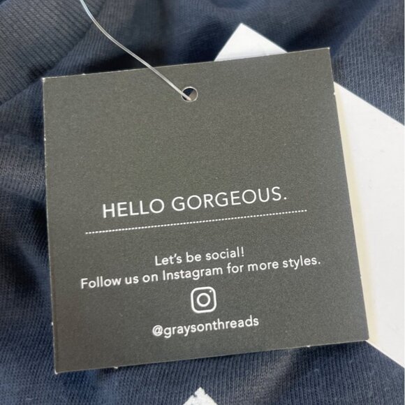 AC/DC Graphic Tshirt Womens Gray Medium New Lightning Bolts - Picture 7 of 9